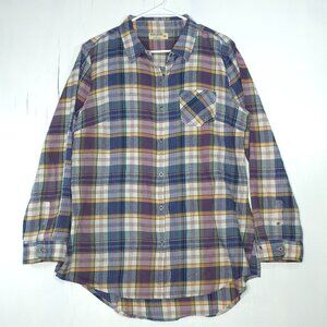Ruff Hewn Plaid Long Sleeve Button Down Shirt L Indie Country Grunge